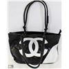 Image 1 : REPLICA CHANEL PURSE WITH WHITE LOGO