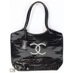 REPLICA CHANEL PURSE WITH RHINESTONE LOGO