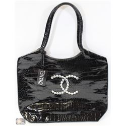 REPLICA CHANEL PURSE WITH RHINESTONE LOGO
