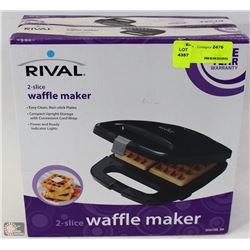 RIVAL 2 SLICE WAFFLE MAKER