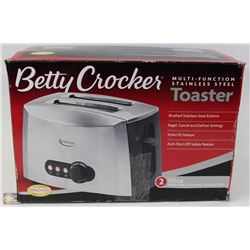 BETTY CROCKER STAINLESS 2 SLICE TOASTER