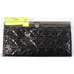 BLACK LEATHER LOOK WALLET