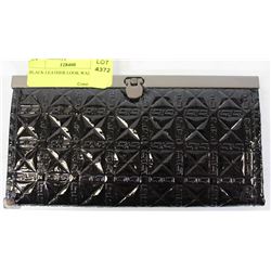 BLACK LEATHER LOOK WALLET