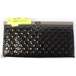 BLACK LEATHER LOOK WALLET