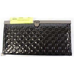 BLACK LEATHER LOOK WALLET