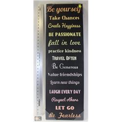 BE YOURSELF MOTIVATIONAL WALL HANGING
