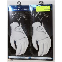TWO LADIES GOLF GLOVES SIZE MEDIUM
