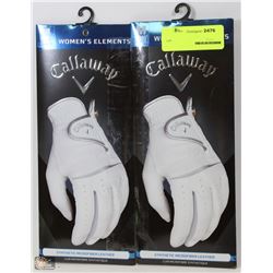 TWO LADIES GOLF GLOVES SIZE MEDIUM