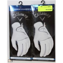 TWO LADIES GOLF GLOVES SIZE MEDIUM