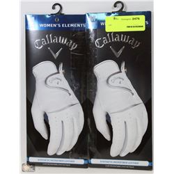 TWO LADIES GOLF GLOVES SIZE MEDIUM