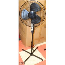 3 SPEED OSCILLATING FLOOR FAN - BLACK