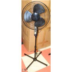 3 SPEED OSCILLATING FLOOR FAN - BLACK