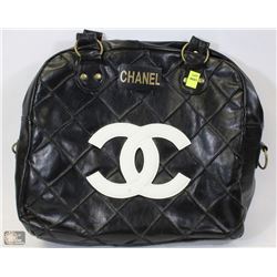 REPLICA CHANEL PURSE WITH WHITE LOGO