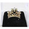Image 1 : 925 SILVER CROWN JEWELED RING SIZE 6