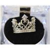 Image 1 : 925 SILVER CROWN JEWELED RING SIZE 8