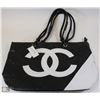 Image 1 : REPLICA CHANEL PURSE WITH LARGE WHITE LOGO