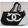 Image 1 : REPLICA CHANEL PURSE WITH LARGE WHITE LOGO