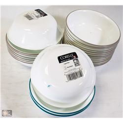 FLAT OF 22 CORELLE BOWLS