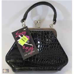 REPLICA CHANEL WRIST PURSE - BLK W/SILVER