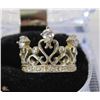 Image 1 : 925 SILVER JEWELED CROWN RING SIZE 7