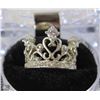Image 1 : 925 SILVER JEWELED CROWN RING SIZE 7