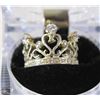 Image 1 : 925 SILVER JEWELED CROWN RING SIZE 8
