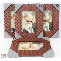 LOT OF 4 PICTURE FRAMES 5" X 7"