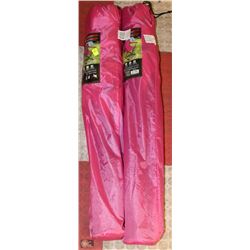 PAIR OF PINK FOLDING CAMP CHAIRS