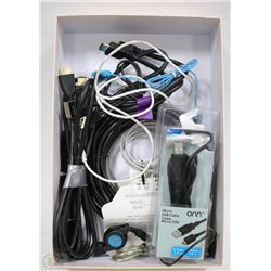 LOT OF OF ASSORTED DEVICE CABLES INC HDMI