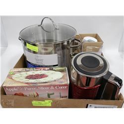FLAT W/ ELETRIC CAN OPENER, APPLE PEELER,STOCK POT