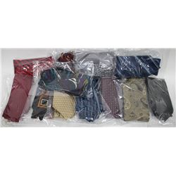 BOX W/12 QUALITY TIES INCLUDING SILK