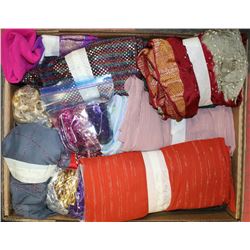 XL FLAT FANCY MATERIAL,WITH BAG OF SEW ON TRIM