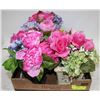 Image 1 : FLAT OF 6 NEW SILK FLOWER ARRANGEMENTS