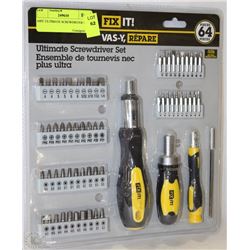 64PC ULTIMATE SCREWDRIVER SET