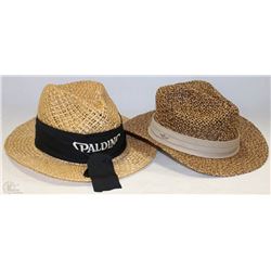 LOT OF 2 NATURAL STRAW FIBERS DOCKERS GAMBLER