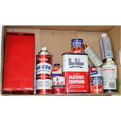 FLAT OF ANTIQUE AUTOMOTIVE TINS