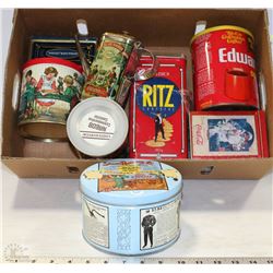 FLAT OF COLLECTORS TINS