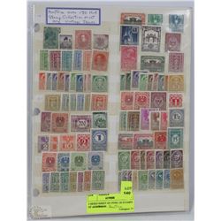 2 SIDED SHEET OF OVER 150 STAMPS OF AUSTRALIA