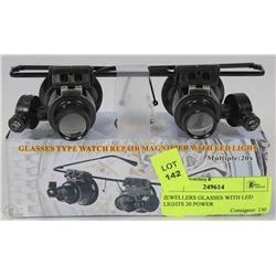 JEWELLERS GLASSES WITH LED LIGHTS 20 POWER