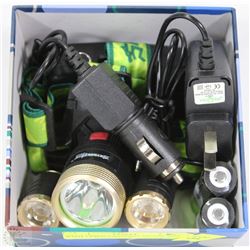 6000 LUMEN TACTICAL HEADLAMP WITH 2 CHARGERS &