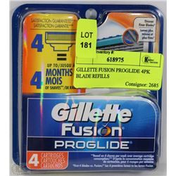 GILLETTE FUSION PROGLIDE 4PK BLADE REFILLS