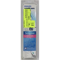 PHILIPS SONICARE 3PK ULTRA SOFT SENSITIVE BRUSH