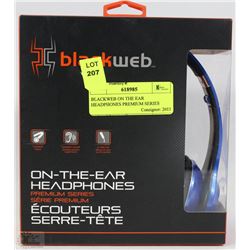 BLACKWEB ON THE EAR HEADPHONES PREMIUM SERIES BLUE