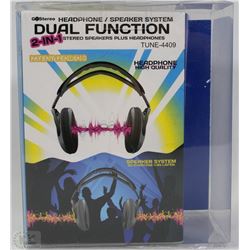 DUAL FUNCTION GO STEREO HEADPHONE