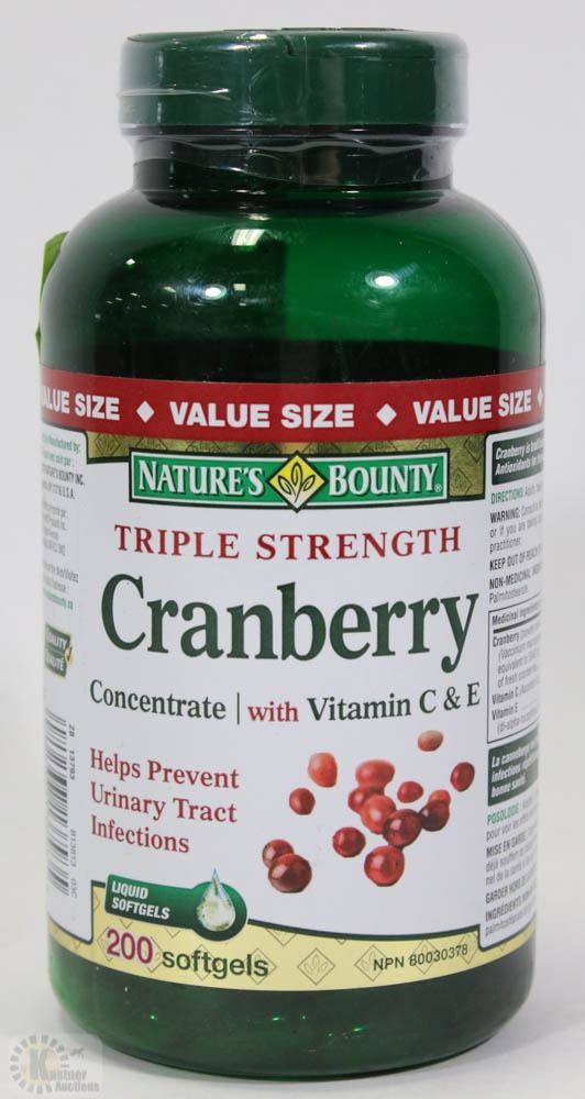 NATURE BOUNTY TRIPLE STRENGTH CRANBERRY 200 PCS