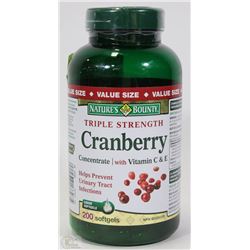 NATURE BOUNTY TRIPLE STRENGTH CRANBERRY 200 PCS