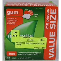 NICORETTE 4MG FRESH FRUIT GUM 210PCS