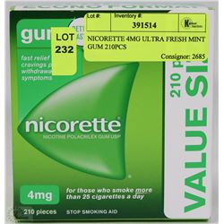 NICORETTE 4MG ULTRA FRESH MINT GUM 210PCS