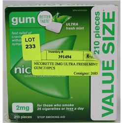 NICORETTE 2MG ULTRA FRESH MINT  GUM 210PCS