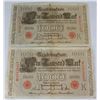 Image 1 : GERMAN 2 BANK NOTES 1000 MARKS 1910